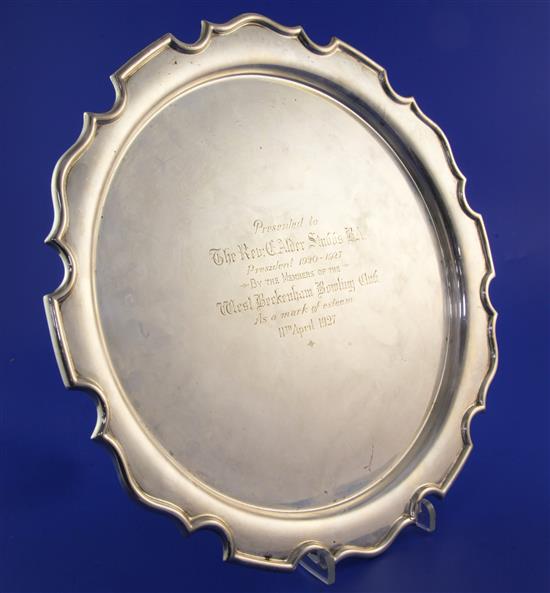 A George V silver salver, 27 oz.